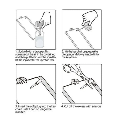 Keychain Oil Injection Instructions