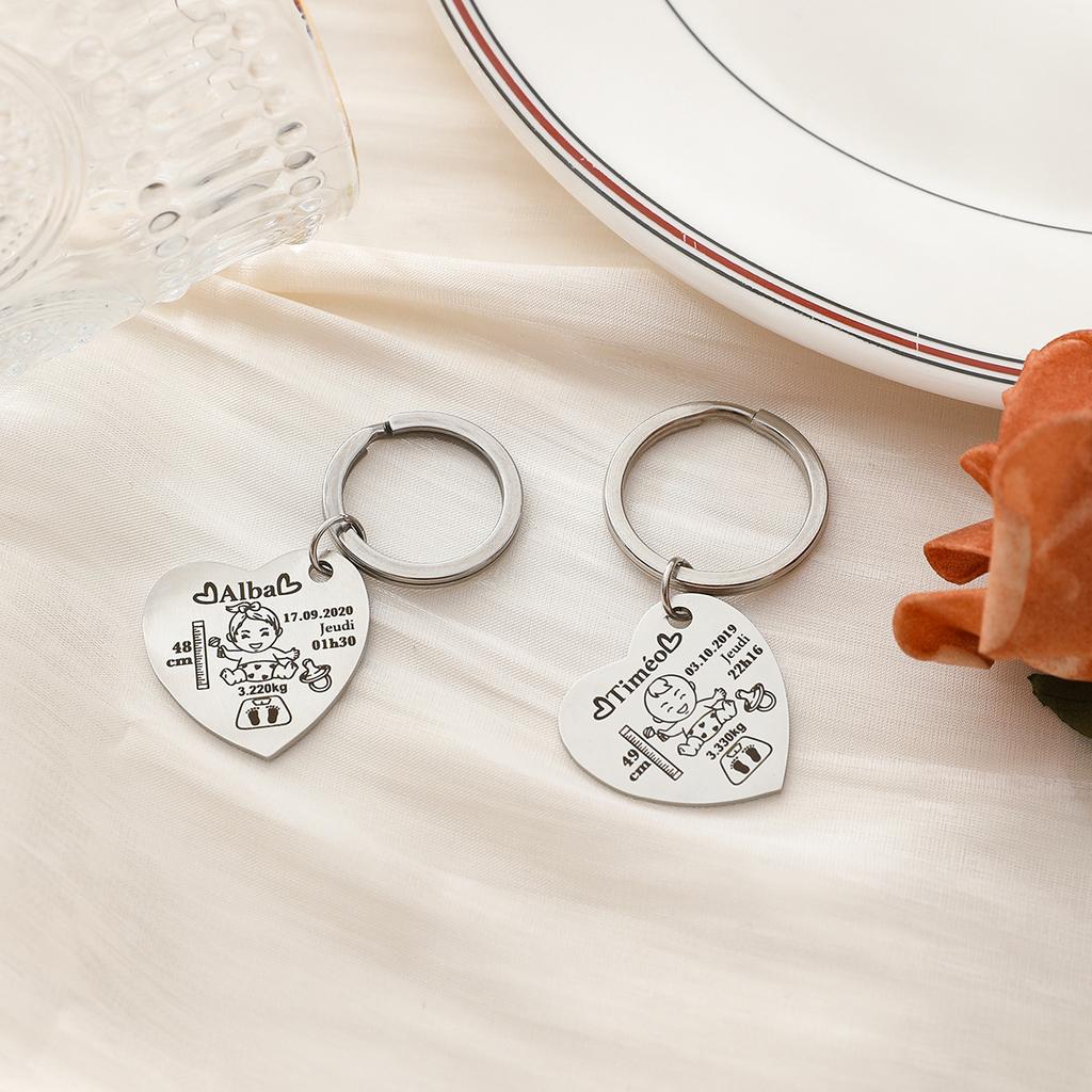 Personalized Baby Birth Keychains Alba and Timeo.jpg