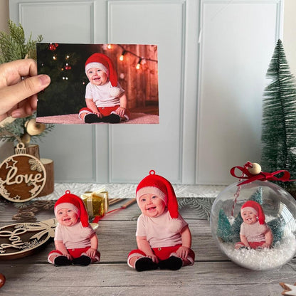 Personalized Baby Photo Christmas Ornaments Snow Globe