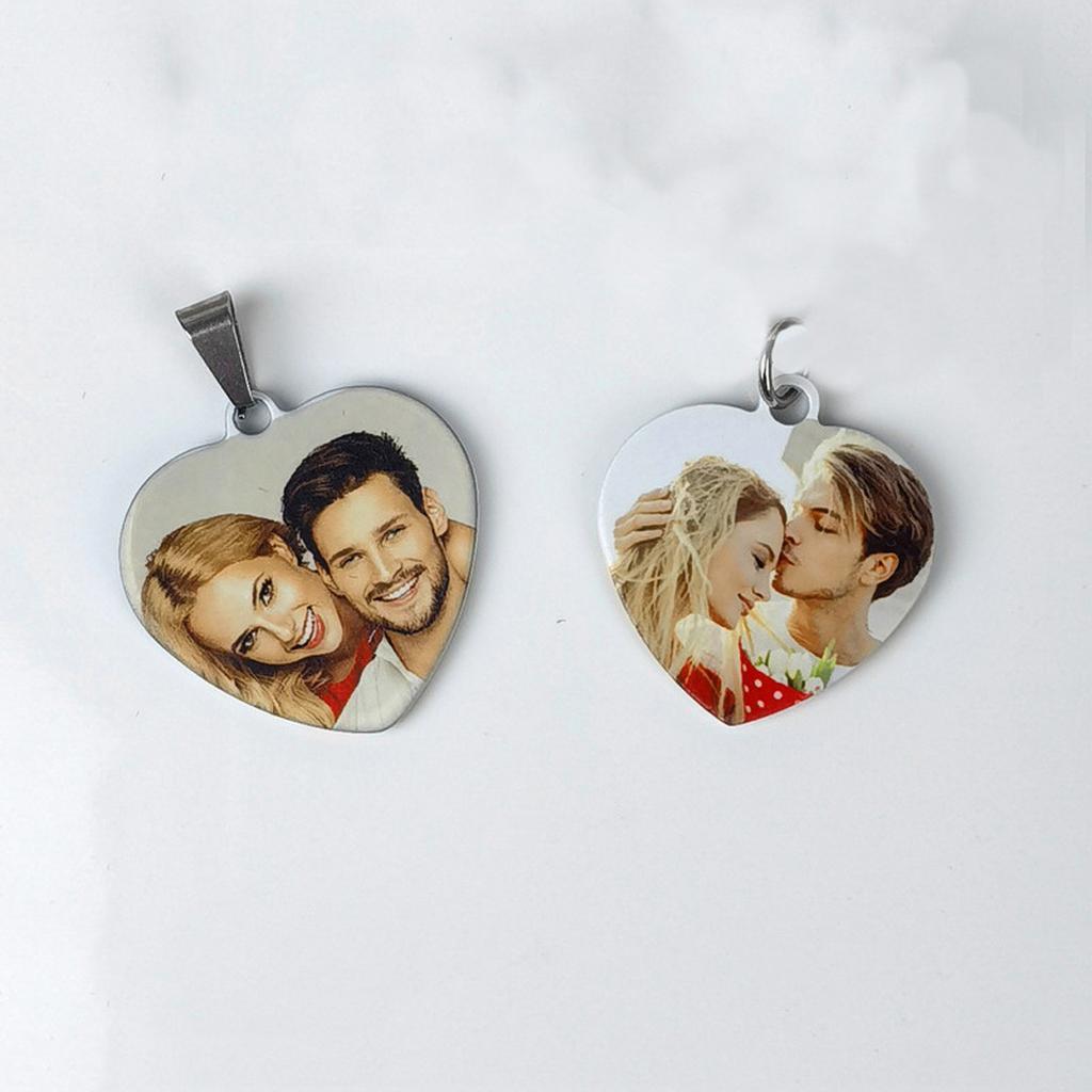 Personalized Couple Photo Heart Pendants