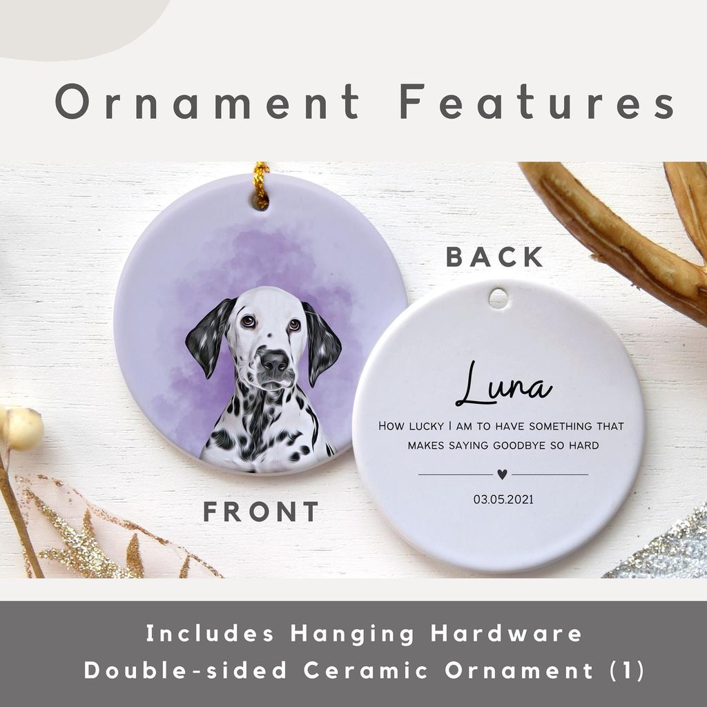 Personalized Dog Memorial Christmas Ornament Double Sided