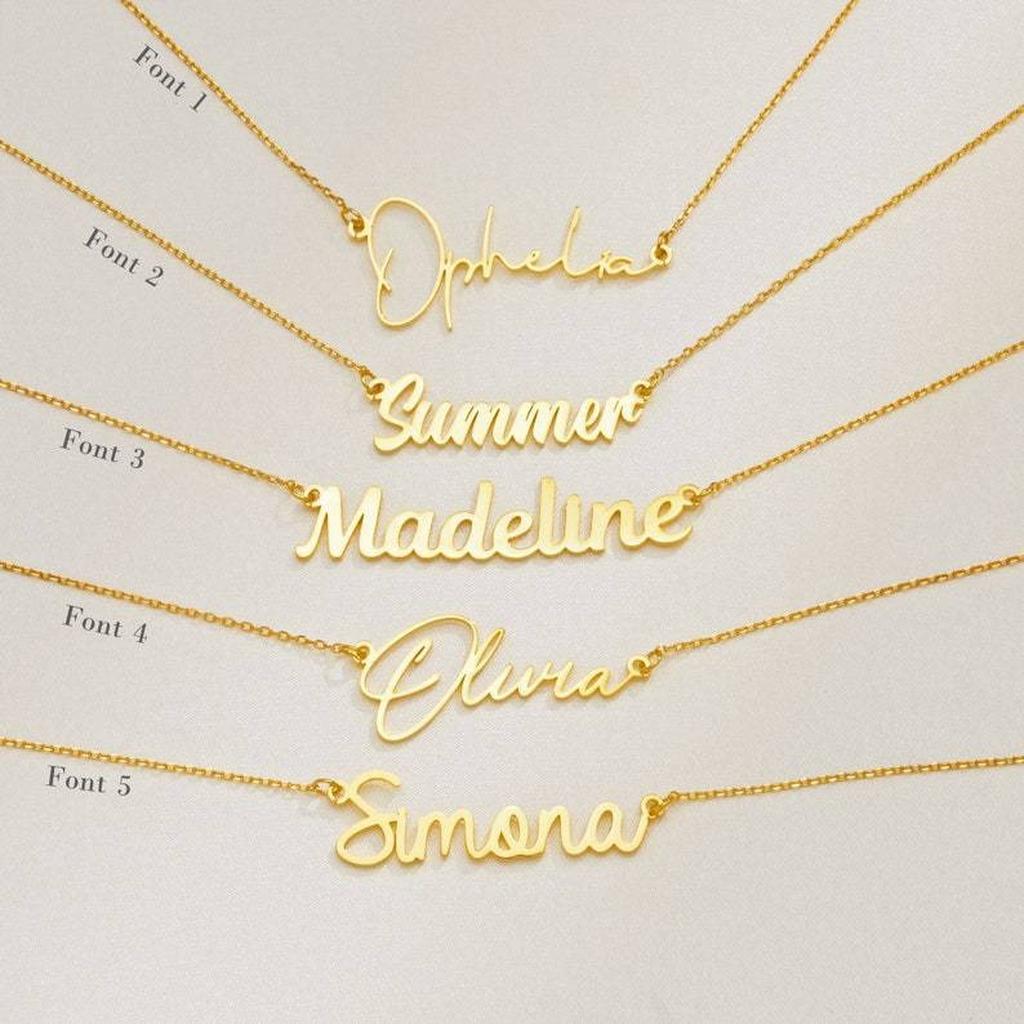 Personalized Engraved Name Necklaces Collection