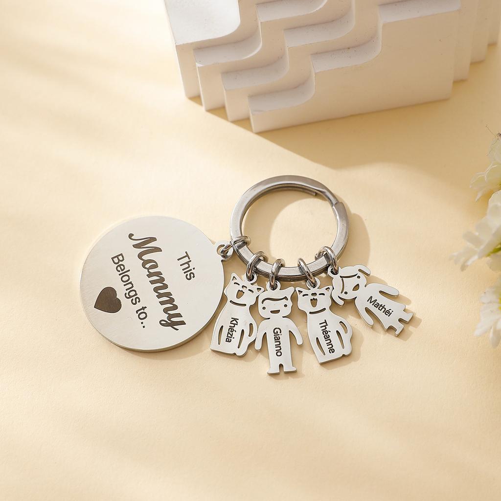 Personalized Family Keychain This Belongs to Mommy