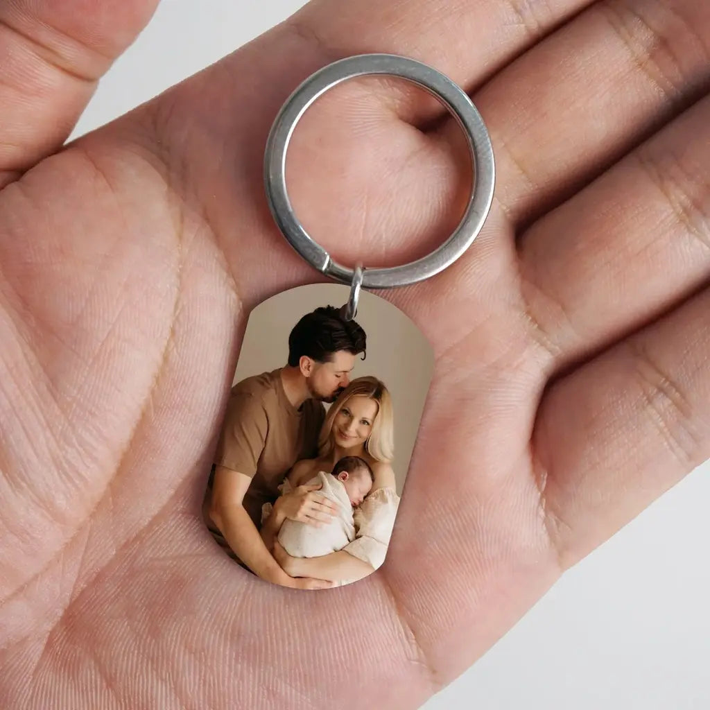 Personalized Family Photo Keychain