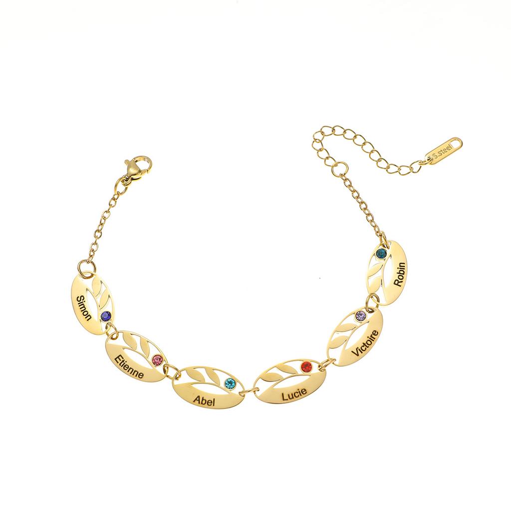 Personalized Gold Bracelet with Names and Birthstones.jpg