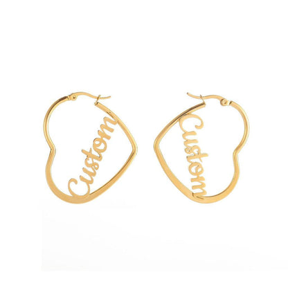 Personalized Gold Heart Earrings Custom Engraved Text.jpg