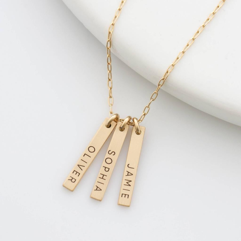 Personalized Gold Name Necklace Oliver Sophia Jamie_2