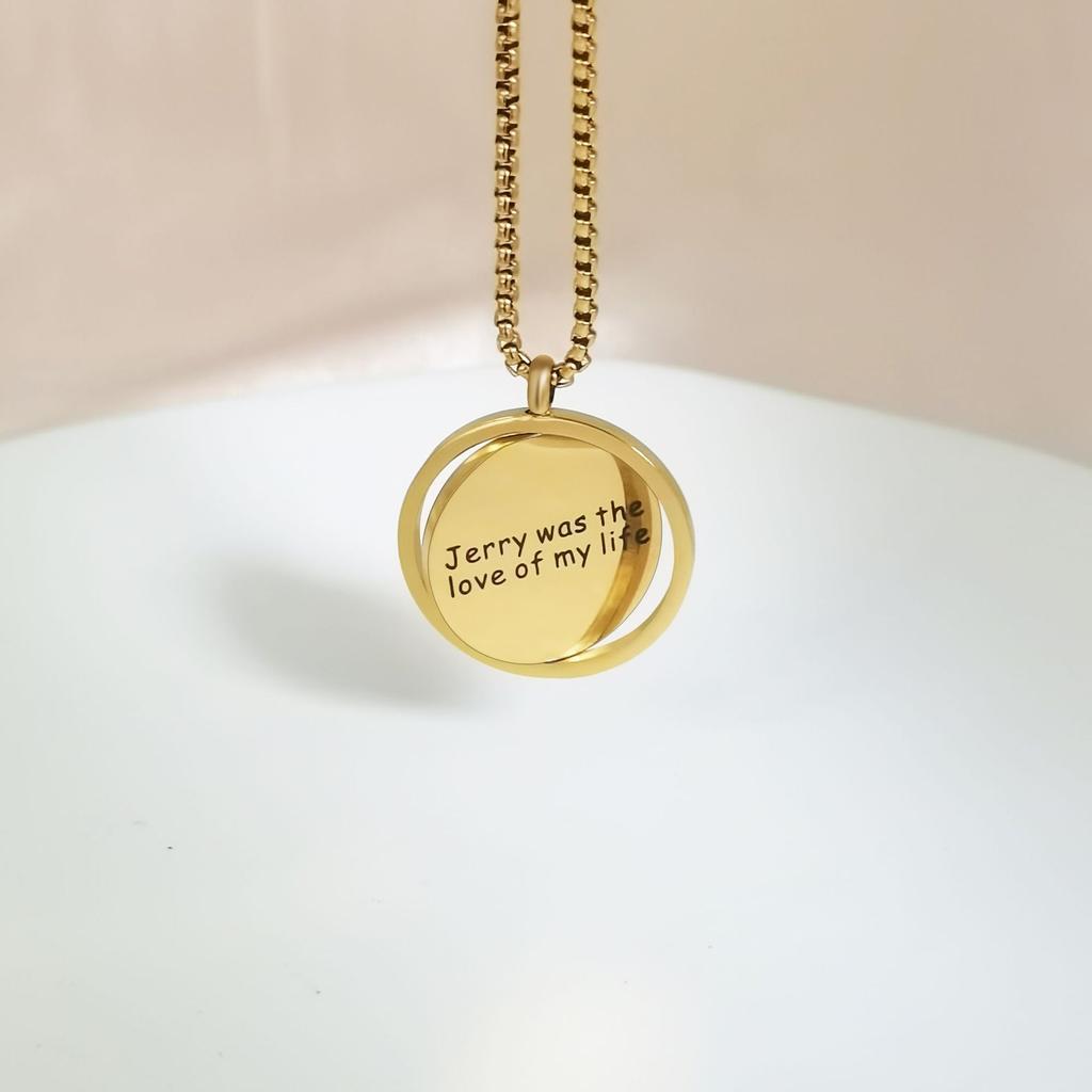 Personalized Gold Necklace Jerry Was The Love onlytext