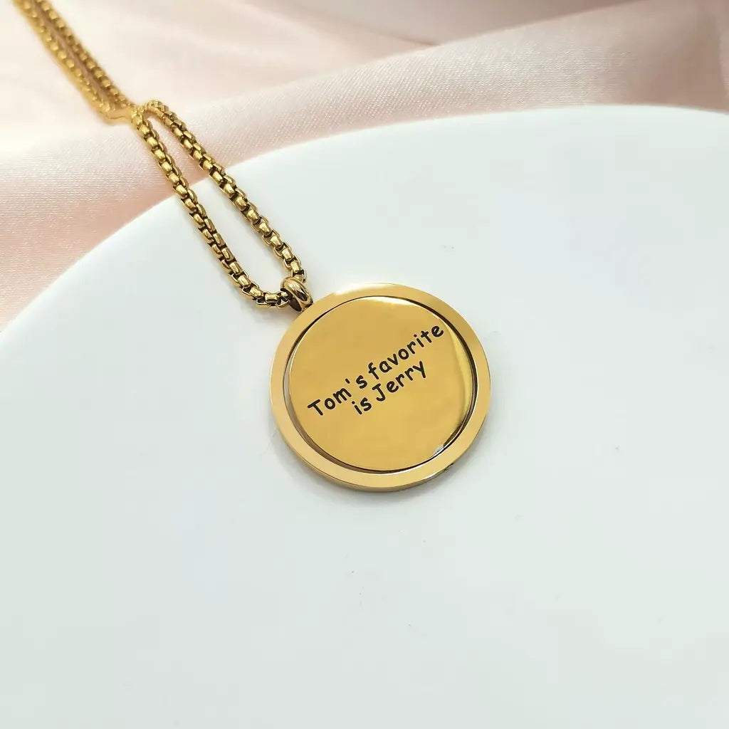 Personalized Gold Necklace Tom Favorite is Jerry