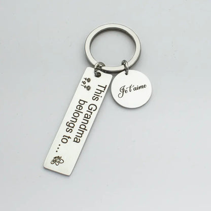 Personalized Grandma Keychain This Belongs To Je Taime
