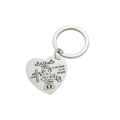 Personalized Heart Keychain Alba Birth Details Engraved.jpg