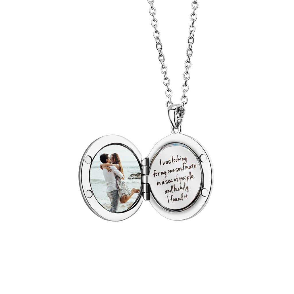 Personalized Locket Necklace With Photo Engraving