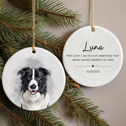 Personalized Pet Memorial Christmas Ornament Double Sided