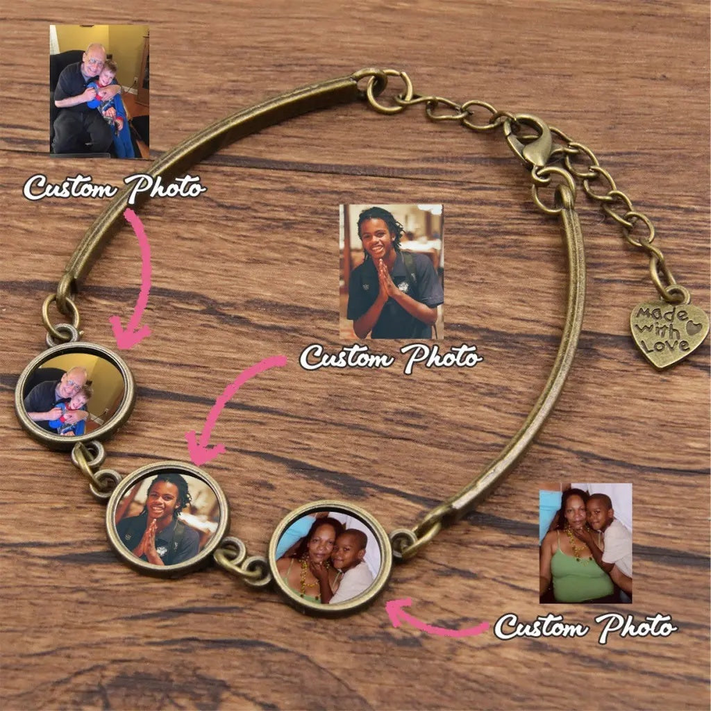 Personalized Photo Bracelet Custom Family Memories