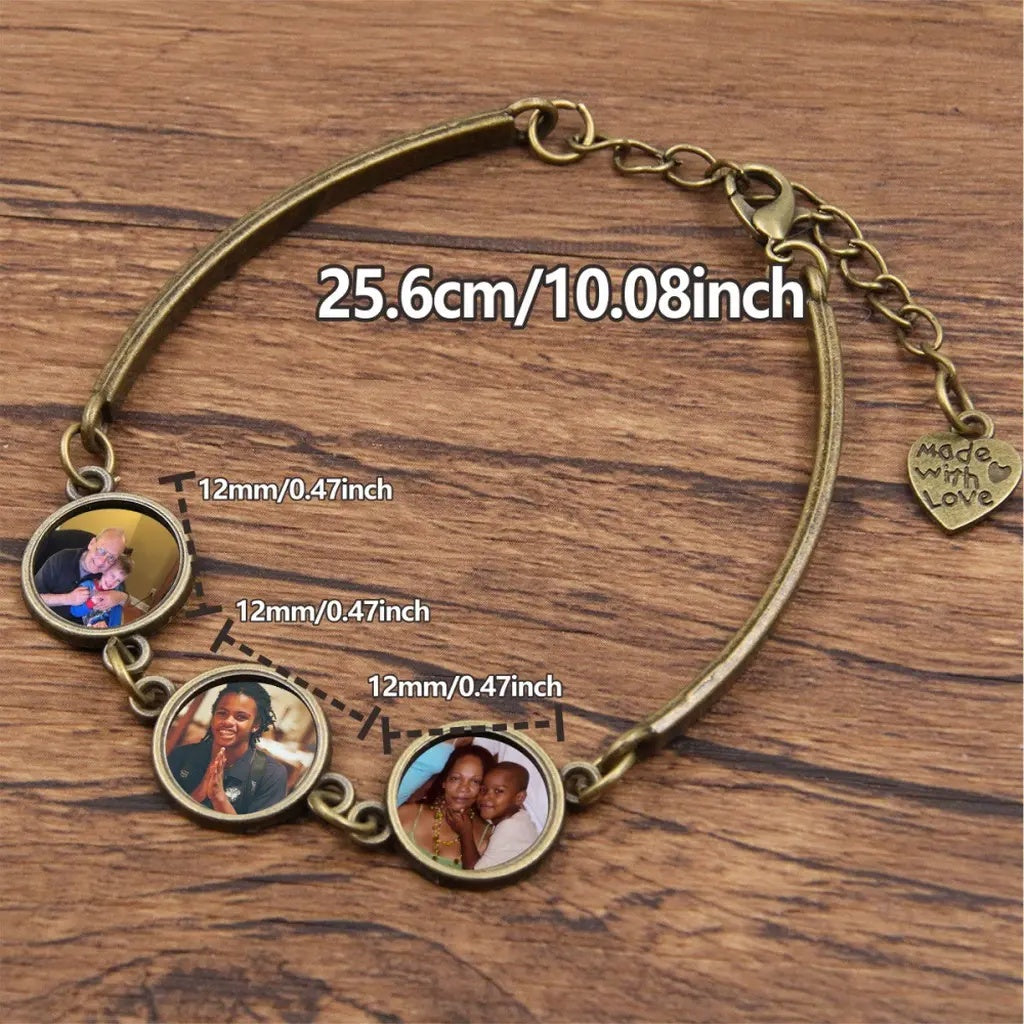 Personalized Photo Bracelet Custom Jewelry 25 6cm