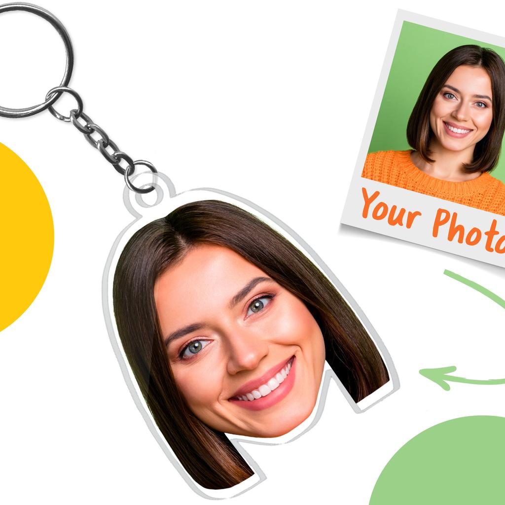 Personalized Photo Keychain Custom Face Keychain