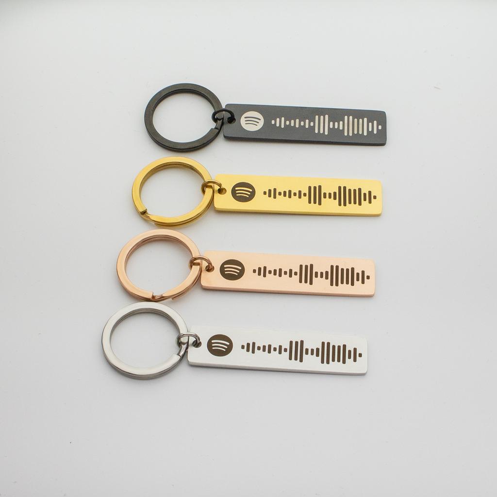 Personalized Spotify Code Keychains in Four Colors