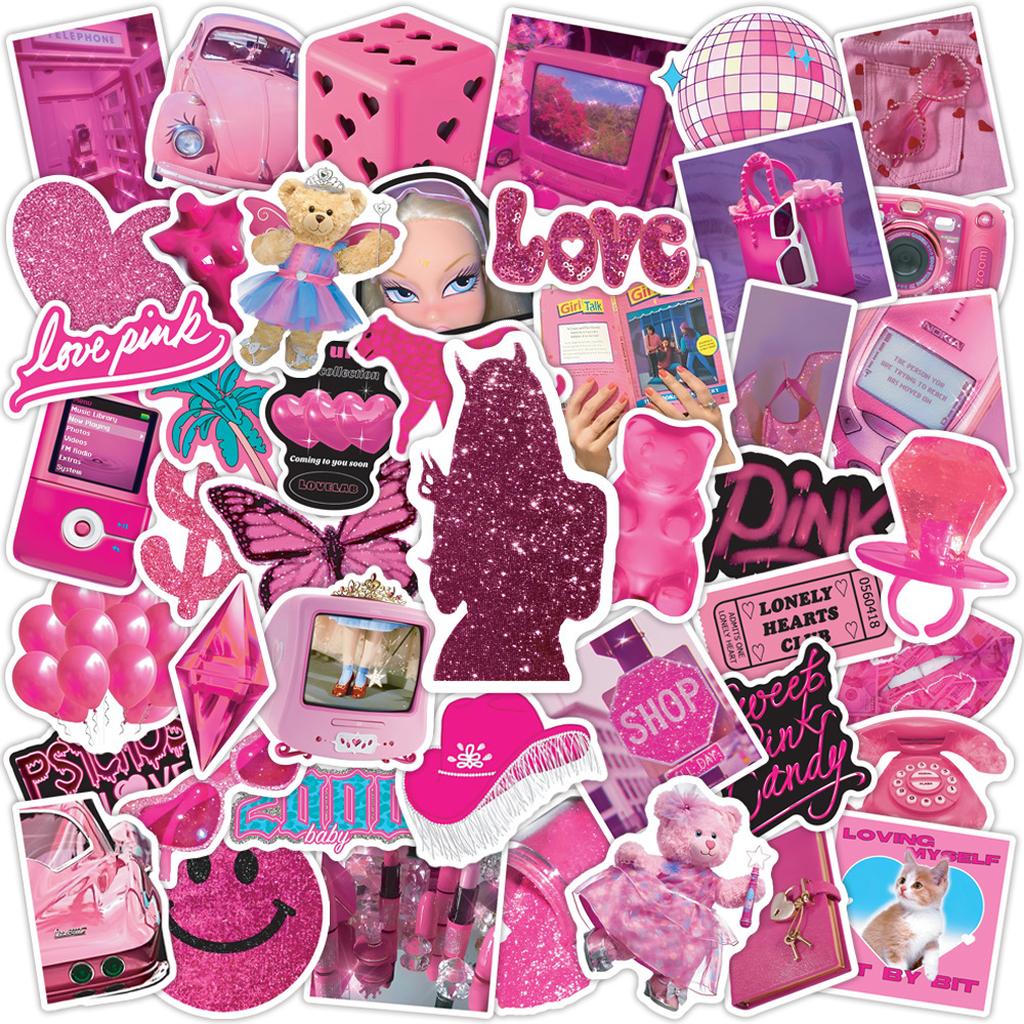 Pink Aesthetic Sticker Pack Trendy Collage