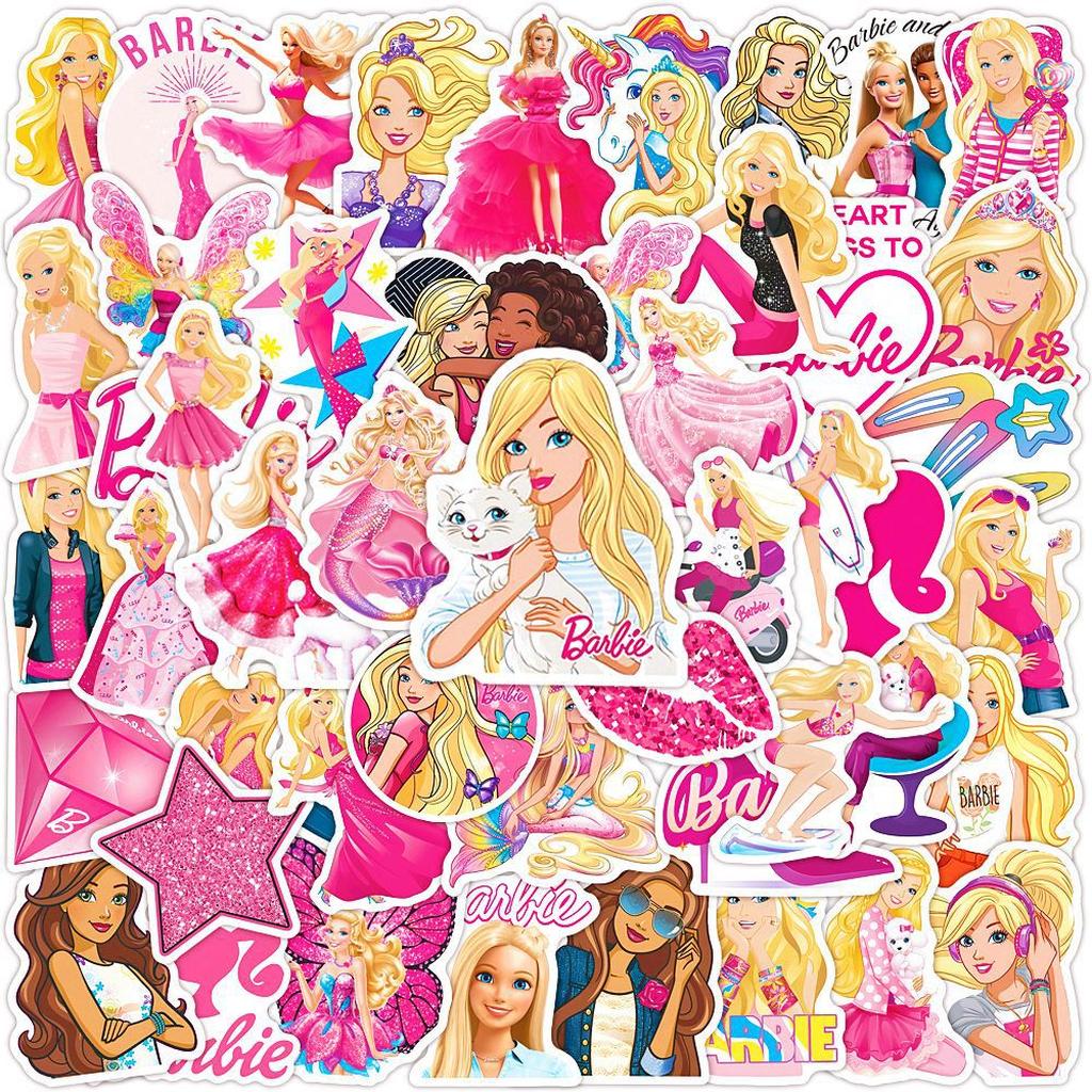 Pink Barbie Stickers Pack Assortment
