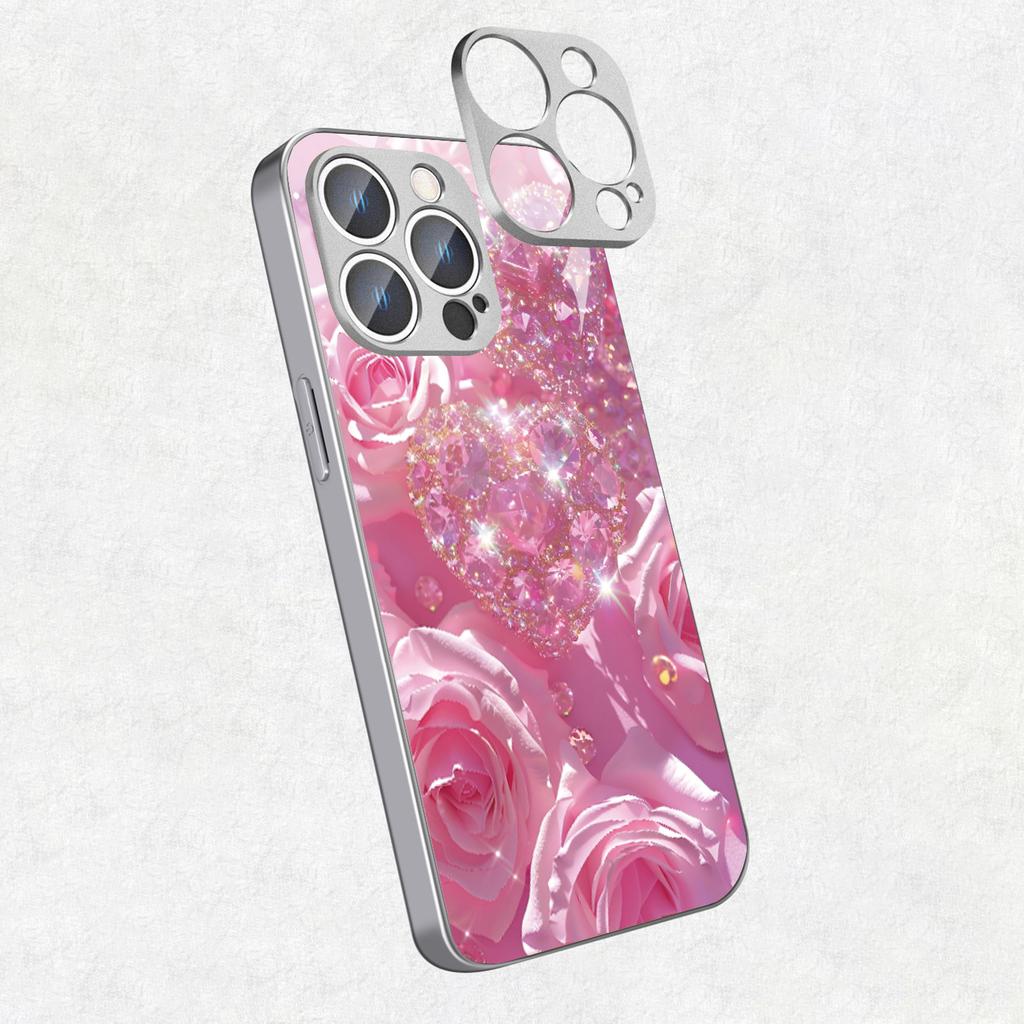 Pink Diamond Heart Phone Case Design