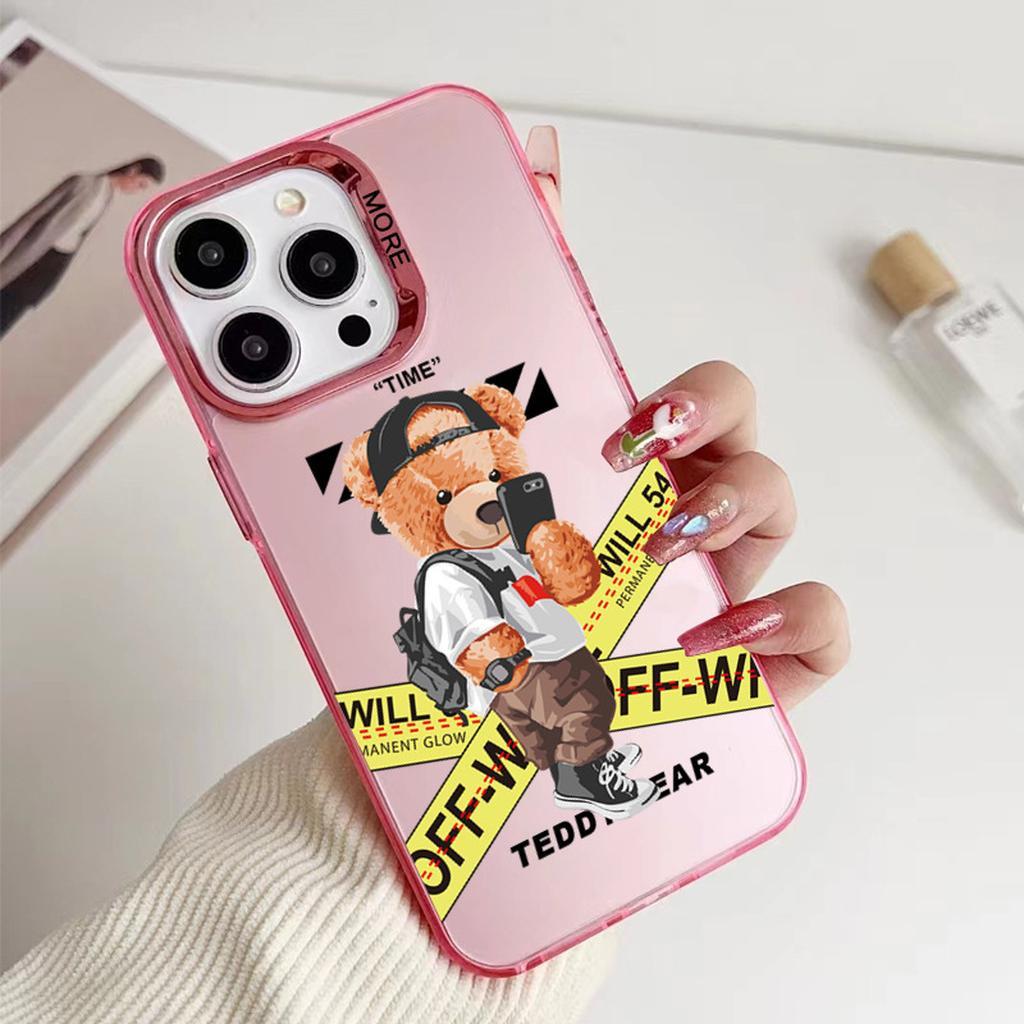 Pink Teddy Bear Phone Case Design