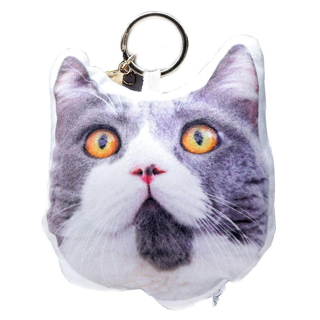 Plush Custom Cat Face Keychain