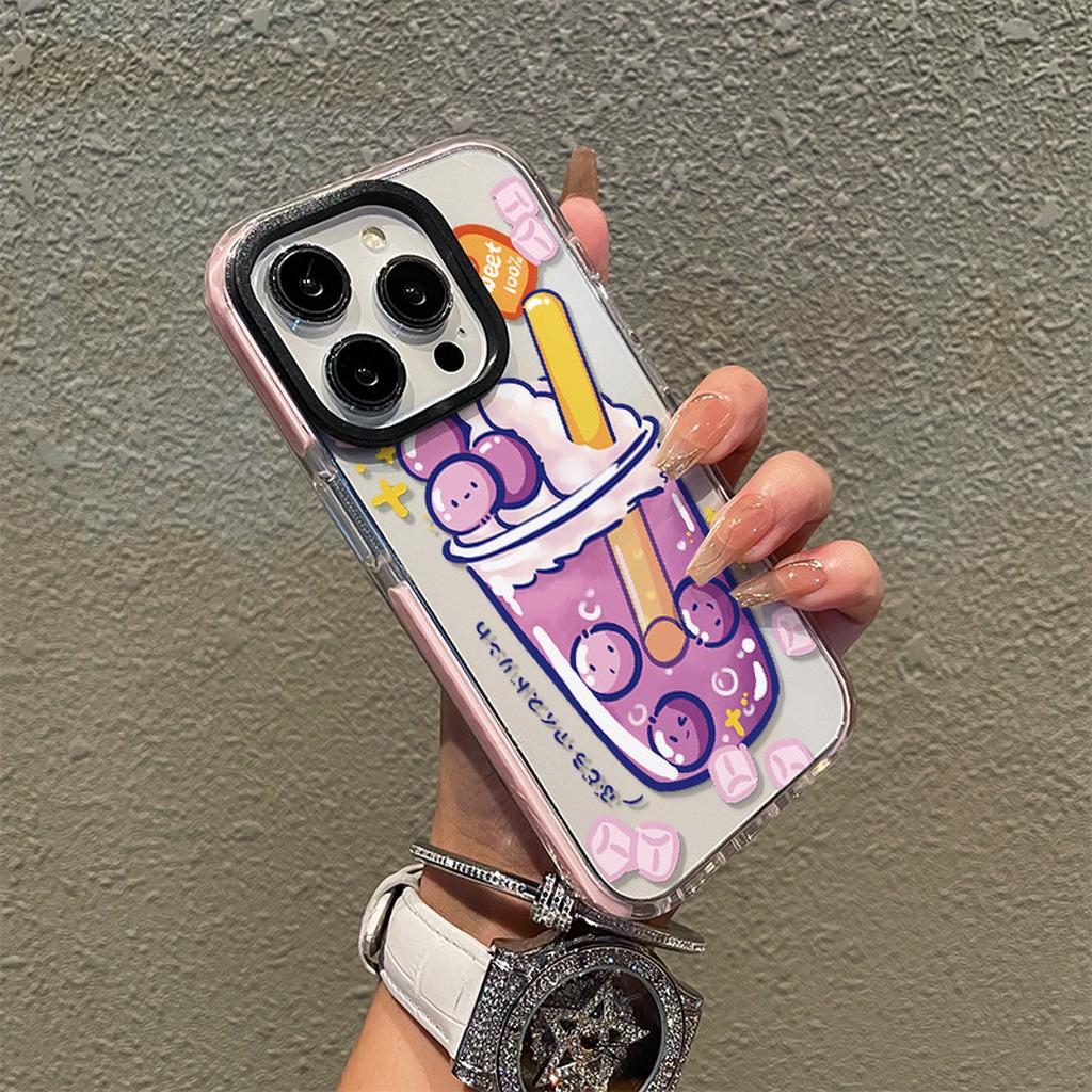 Purple Bubble Tea Phone Case Design