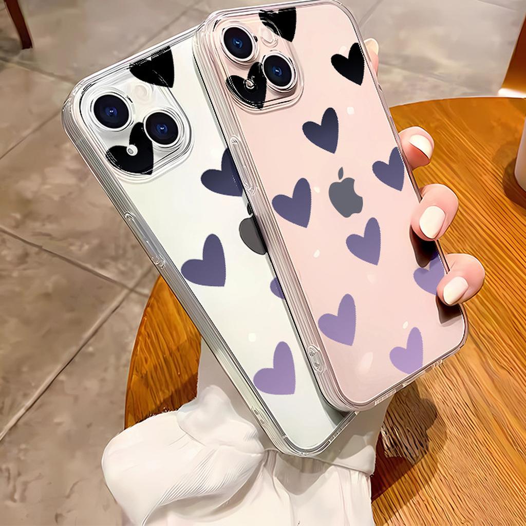 Purple Heart Pattern Phone Cases