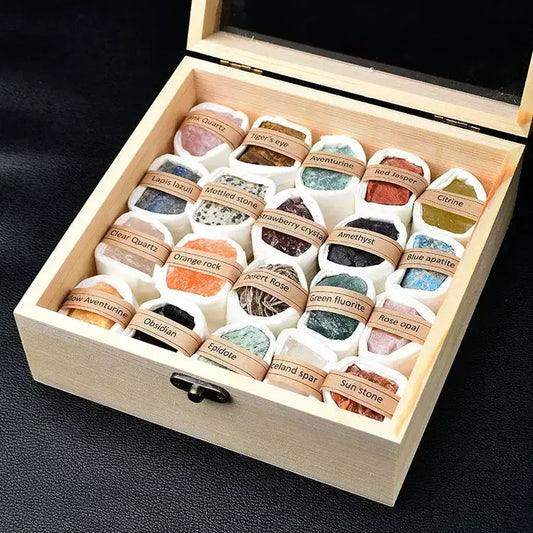Raw Crystal Collection Wooden Display Box