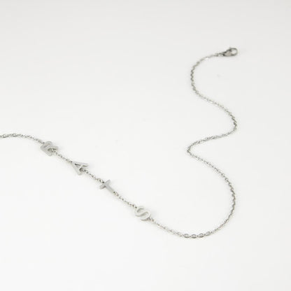 Silver Vertical Letter Necklace RATS