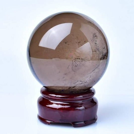 Smoky Quartz Crystal Sphere with Stand