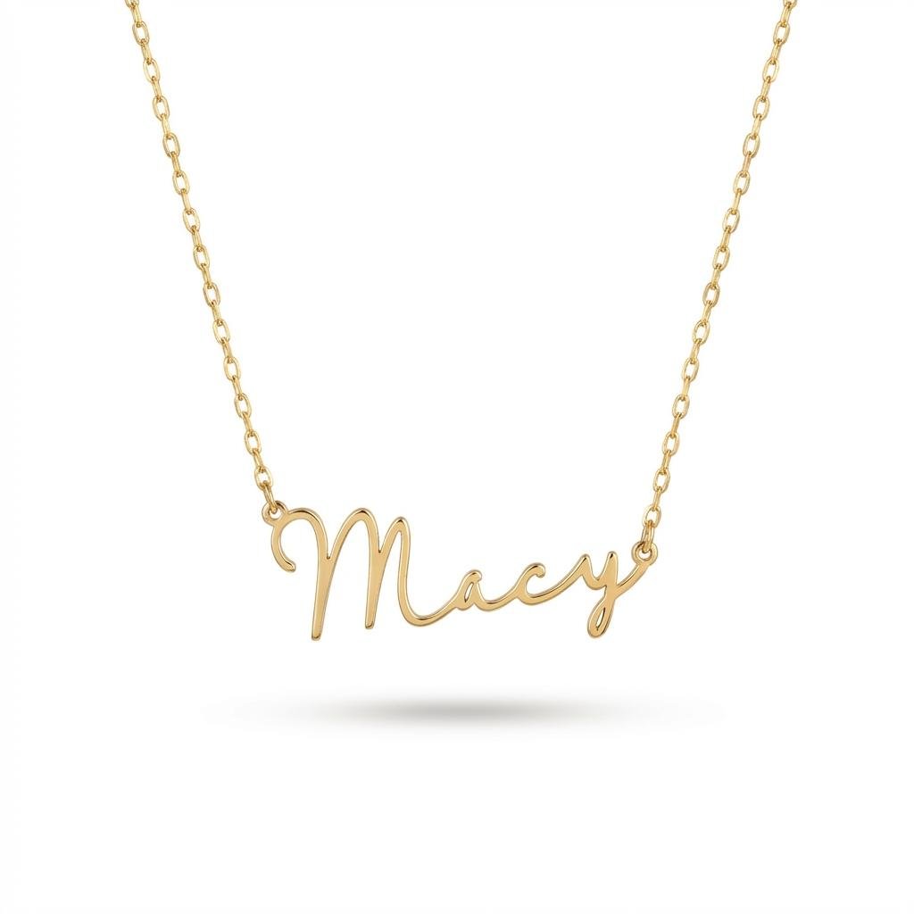 Personalized Signature Name Necklace - Custom Gold Jewelry