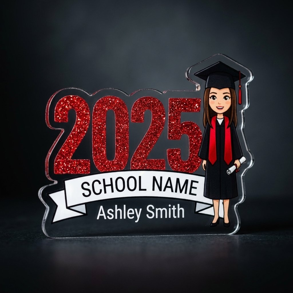 Custom Graduation Acrylic Magnet - Personalized Class of 2025