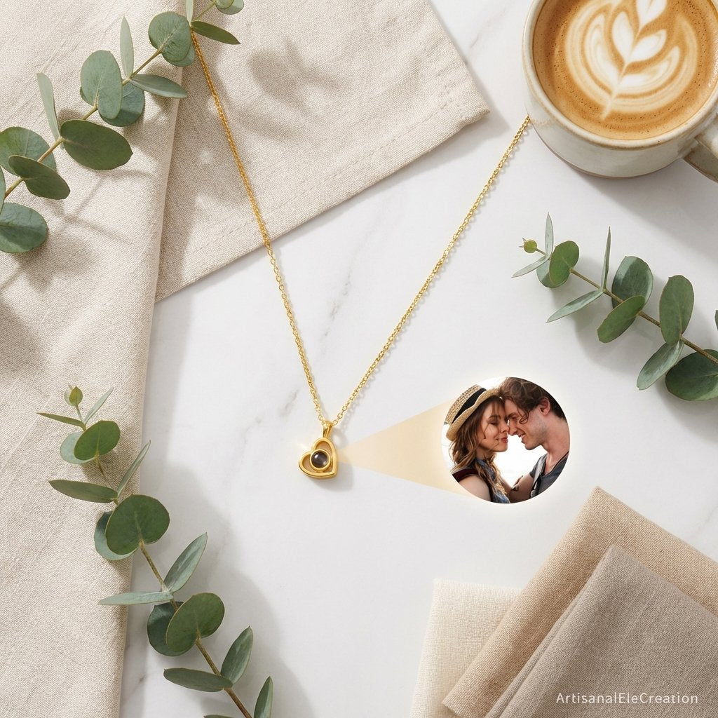 Eternal Heart Photo Projection Necklace - Personalized Gift