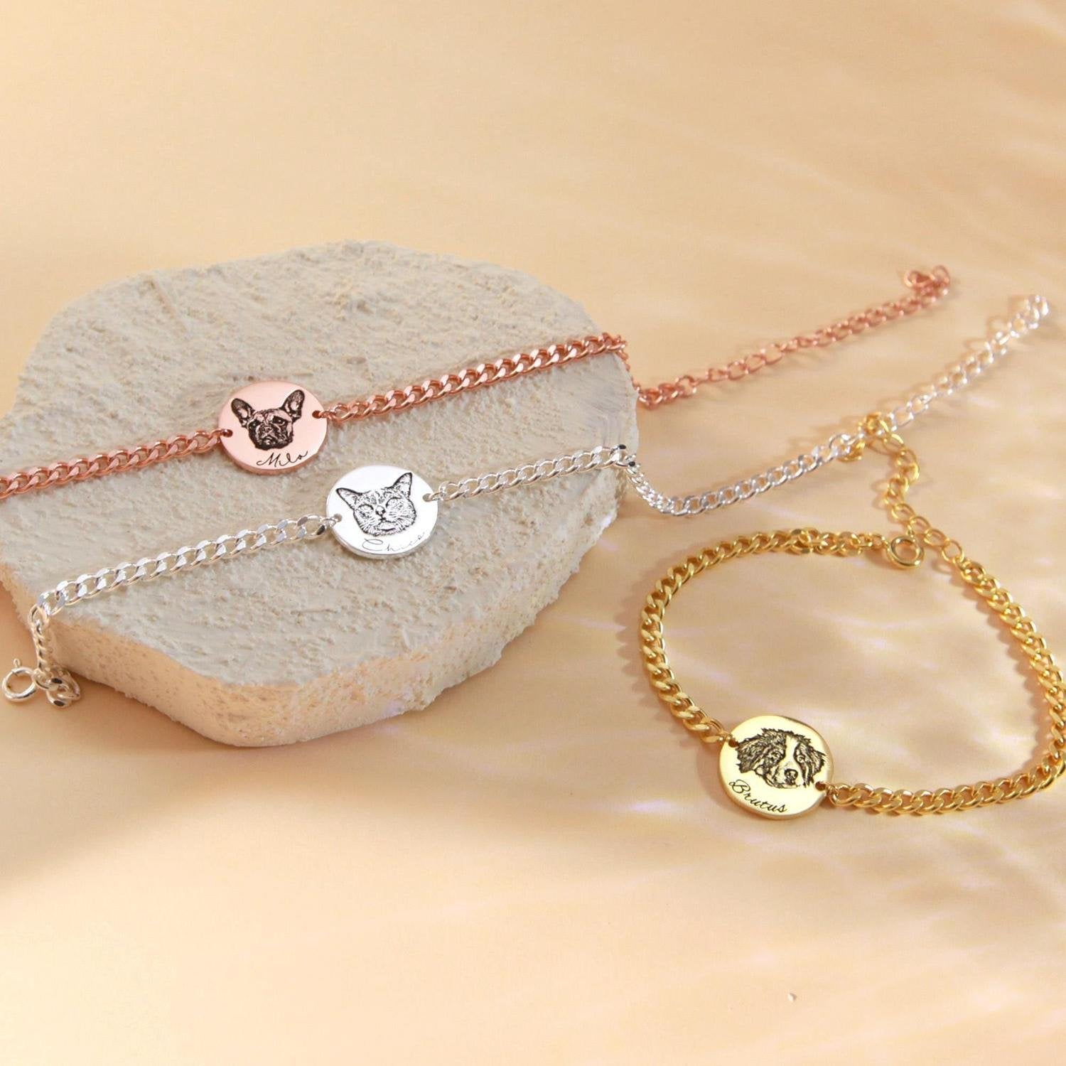 Artisan Personalized Pet Portrait Bracelet