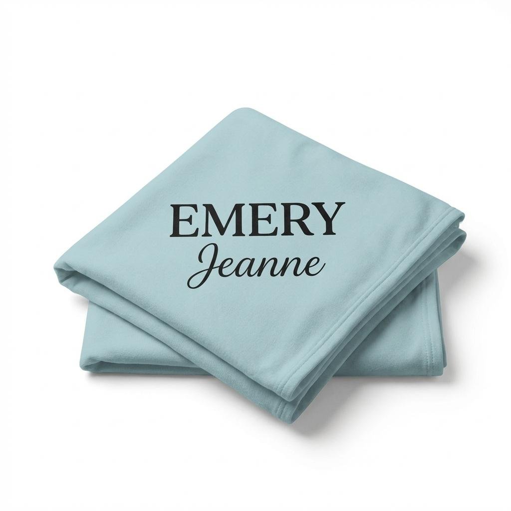 Personalized Baby Name Swaddle & Newborn Announcement Blanket