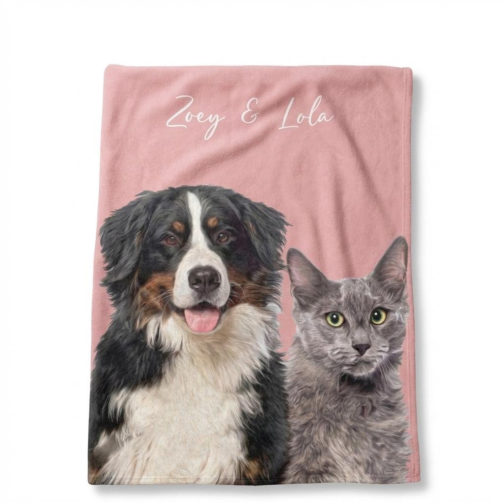 Custom Pet Photo Blanket | Personalized Dog & Cat Gift