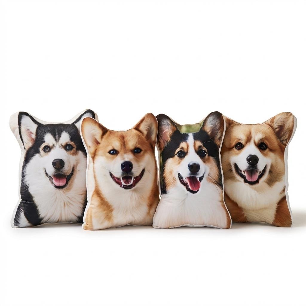 Custom 3D Pet Photo Shaped Pillow - Personalized Dog Gift