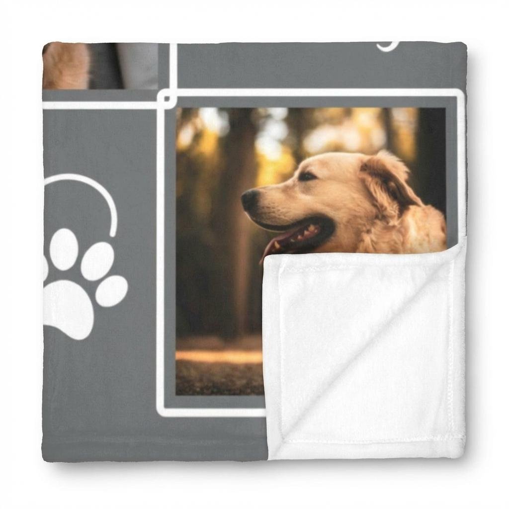 Personalized Pet Photo Memorial Blanket | Custom Dog Gift