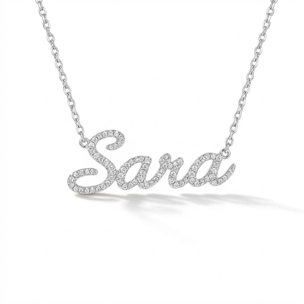 Sparkling Personalized Diamond Name Necklace | iMade4U
