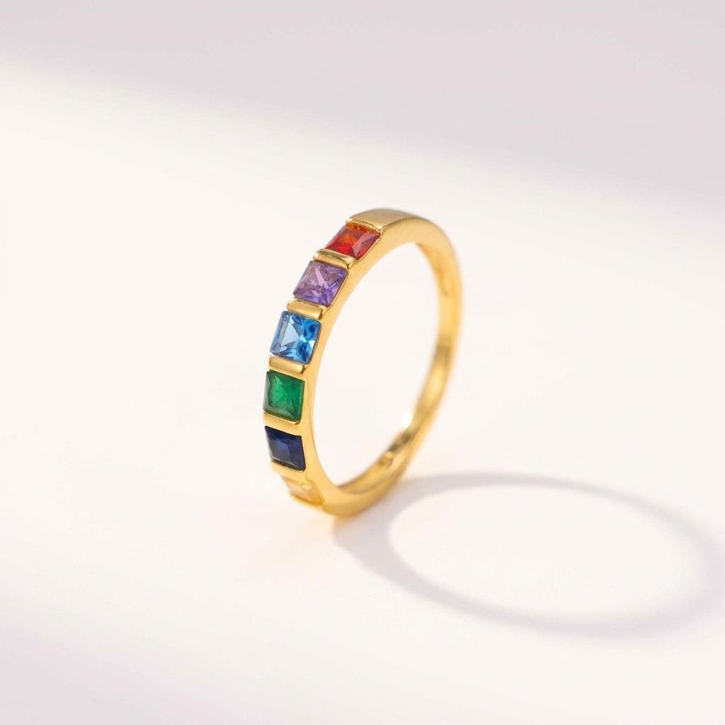 Personalized Birthstone Ring - Custom Mother's Family Jewelry