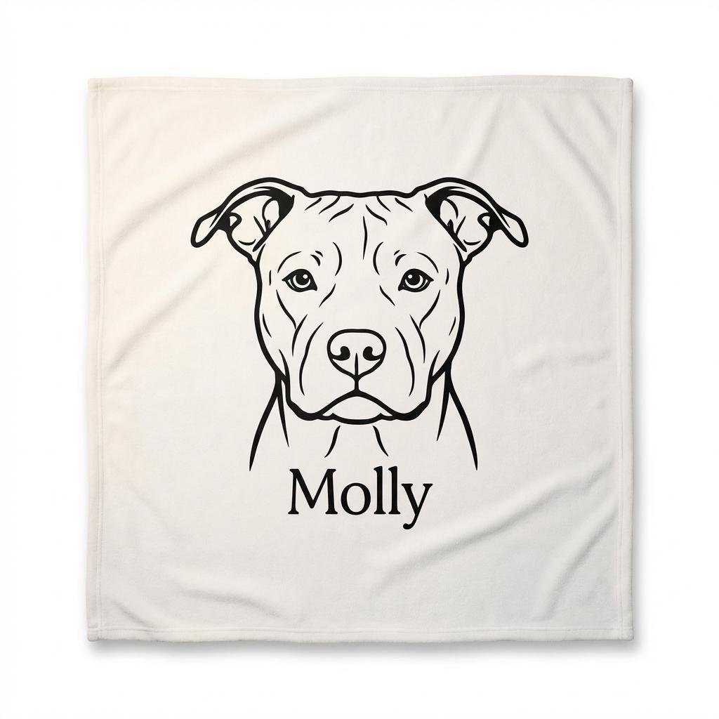 Bespoke Pet Portrait Minky Blanket