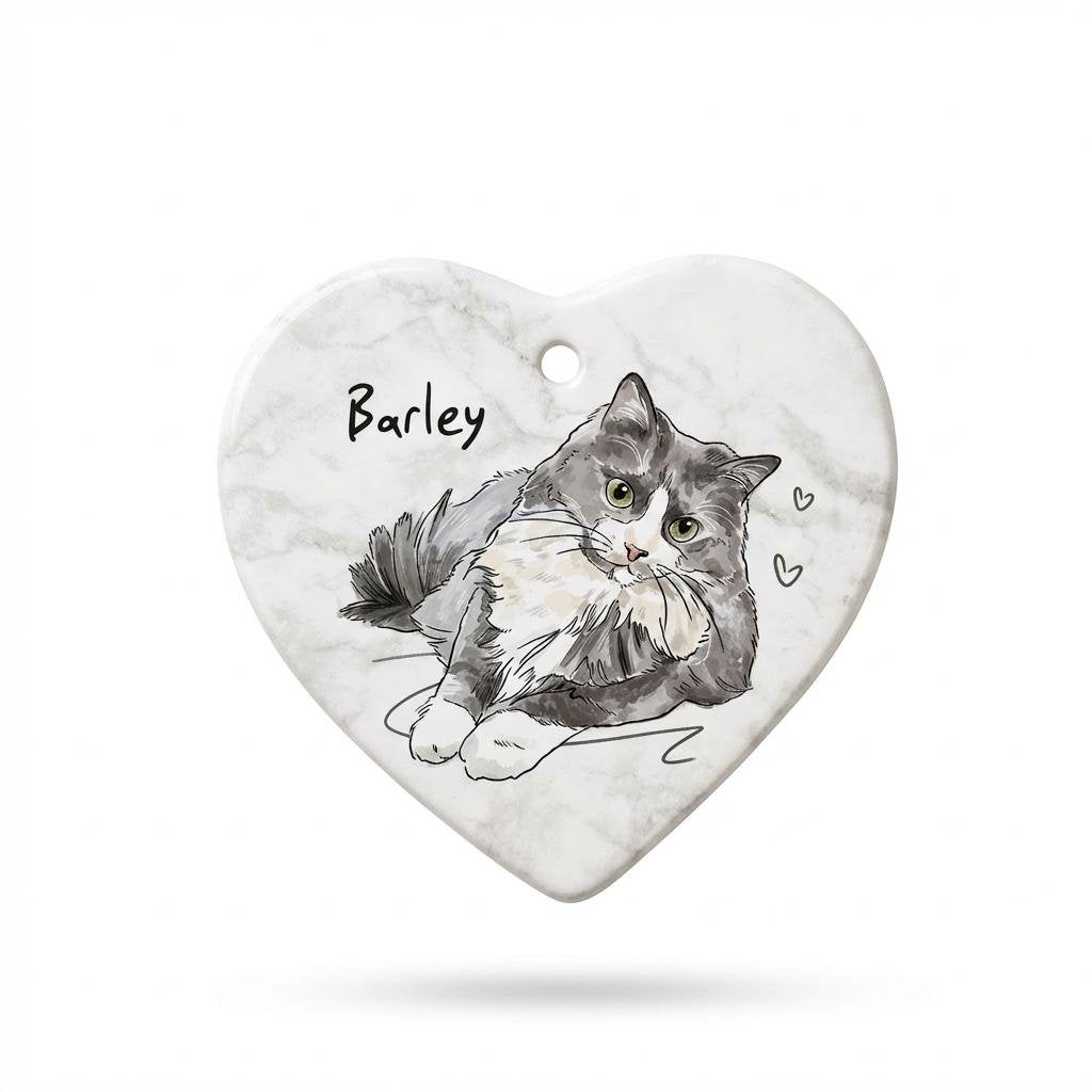 Custom Pet Memorial Ornament | Watercolor Dog Loss Gift