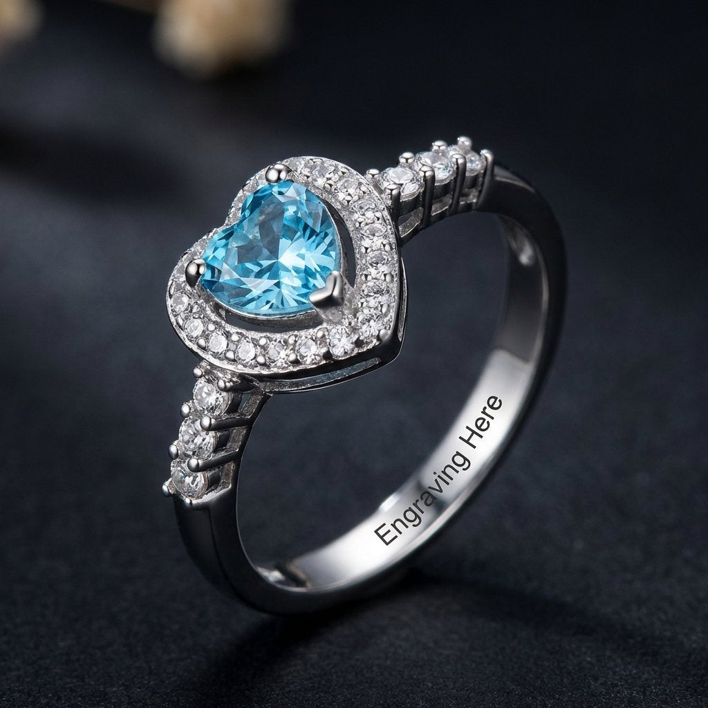 Personalized Sterling Silver Family Birthstone Ring