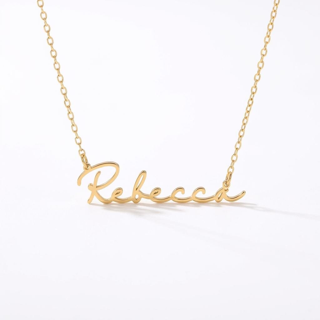 Personalized Handwriting Name Necklace - Custom Gift for Mom