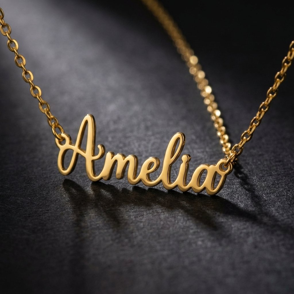Personalized Name Necklace - Custom 18K Gold Plated Gift