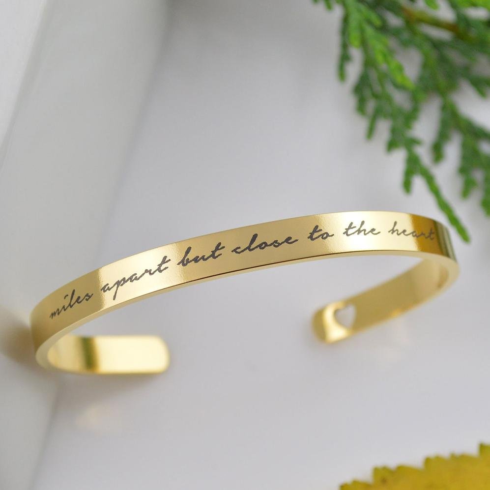 Bespoke Narrative Personalized Gold Cuff