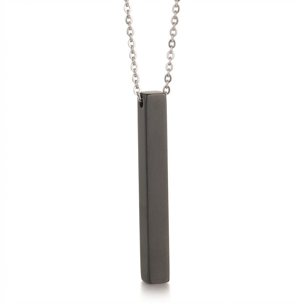 Personalized Matching 3D Bar Necklace Set for Couples