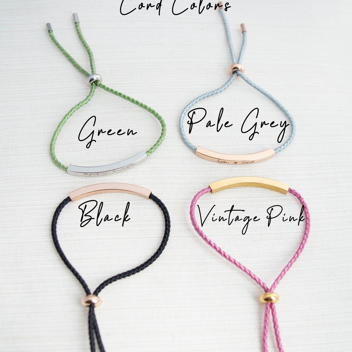 Hand-Finished Personalized Bar Bracelet