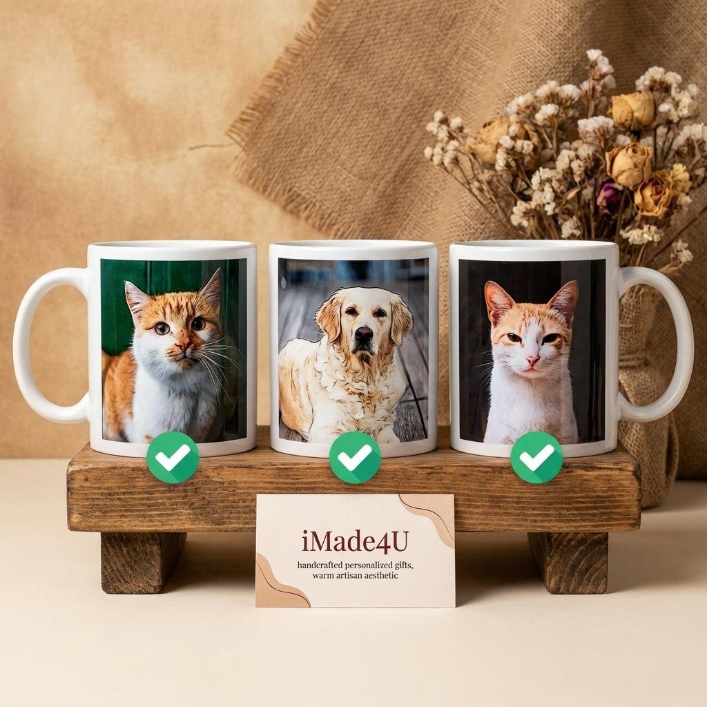 Custom Pet Portrait Mug | Personalized Dog & Cat Sketch Gift